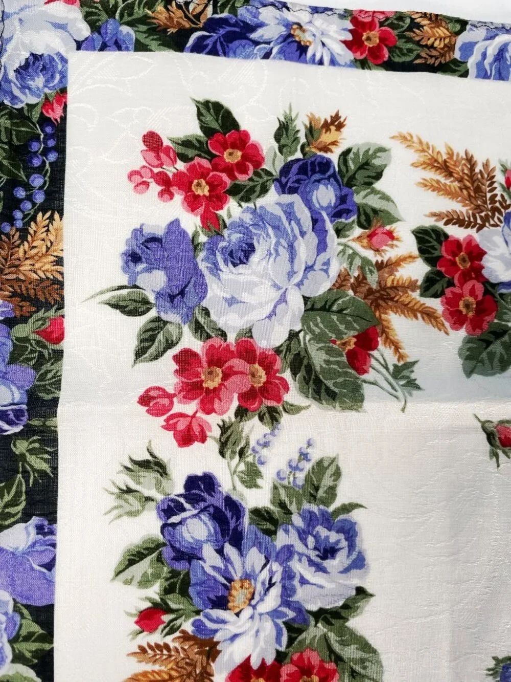New With Tags Yves Saint Laurent Floral Cotton Scarf - Picture 13 of 14